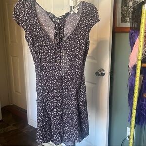 American Eagle open, lace up back, petite floral print, whimsy Y2K, s/p, fairy